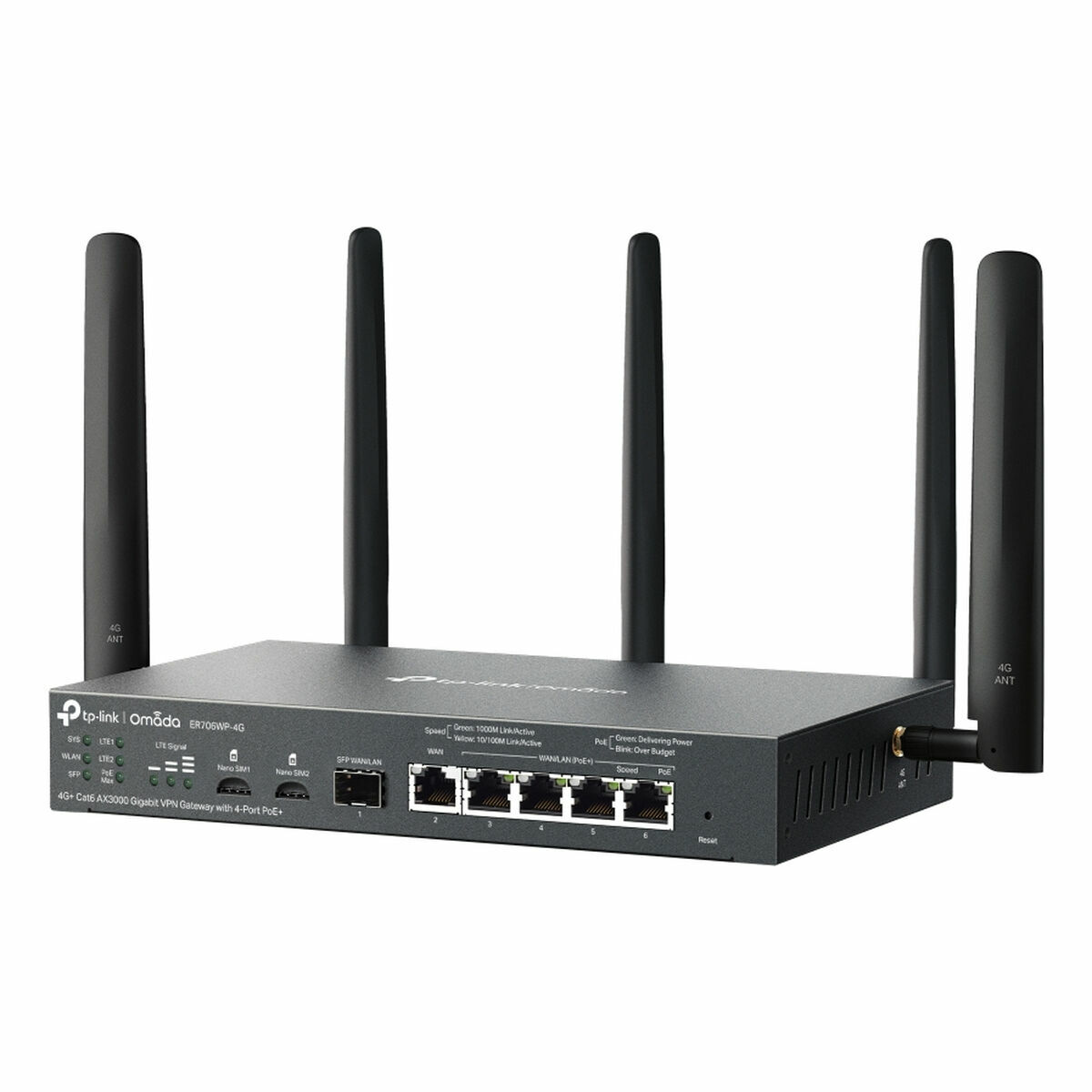 Router TP-Link ER706WP-4G Negro USB RJ45 Ethernet LAN PoE x 1