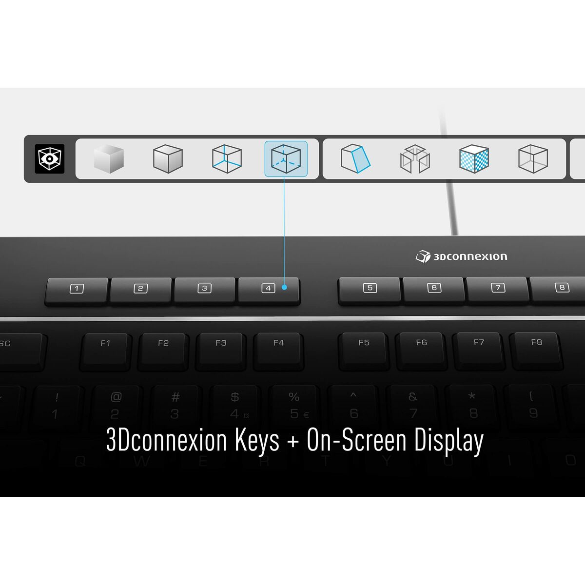 Teclado 3Dconnexion 3DX-700092 Negro Qwerty US