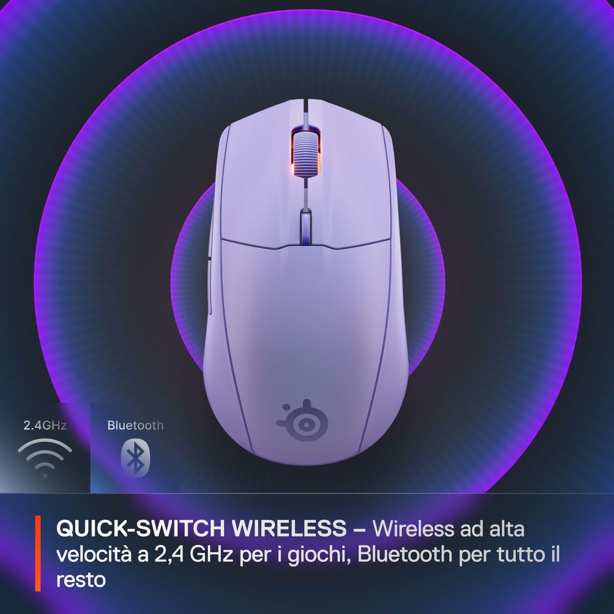 Ratón SteelSeries 62525 Lavanda