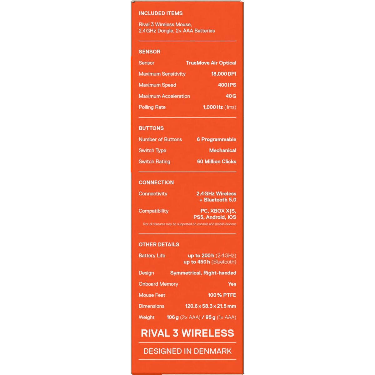 Ratón SteelSeries 62523 Negro