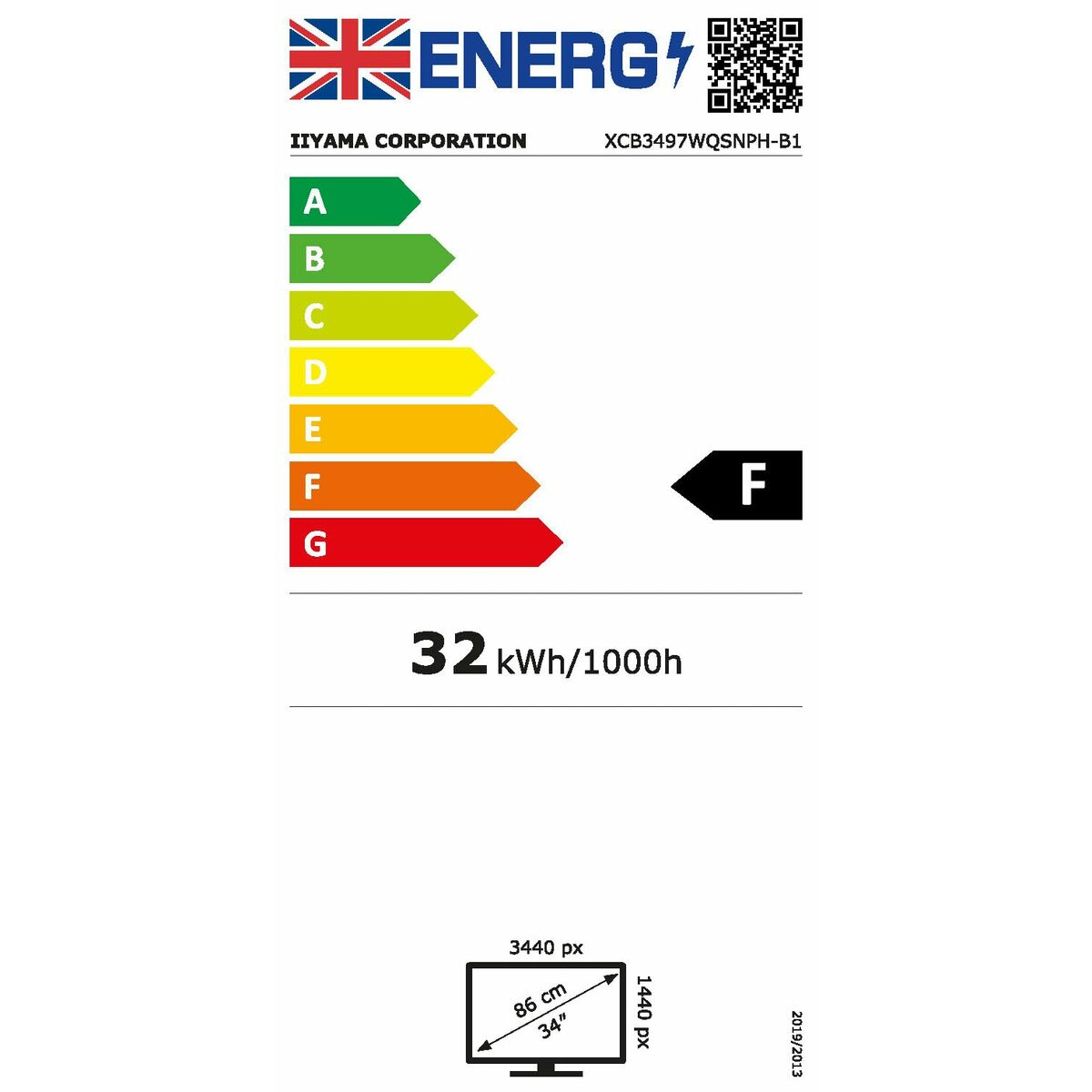 Monitor Iiyama XCB3497WQSNPH-B1 34" UltraWide Quad HD