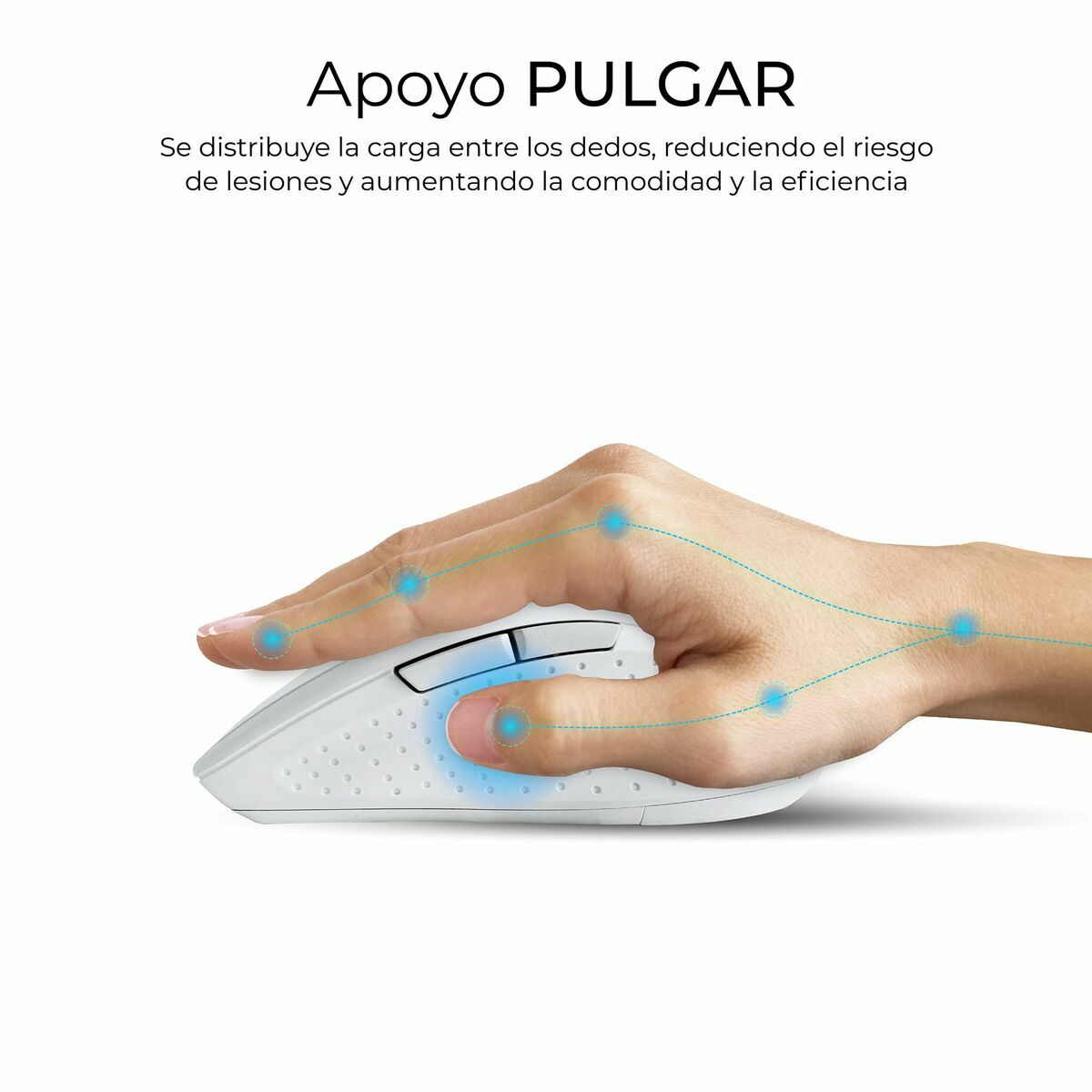 Teclado y Ratón Subblim OFFICE PROWAVE Blanco Qwerty Español QWERTY