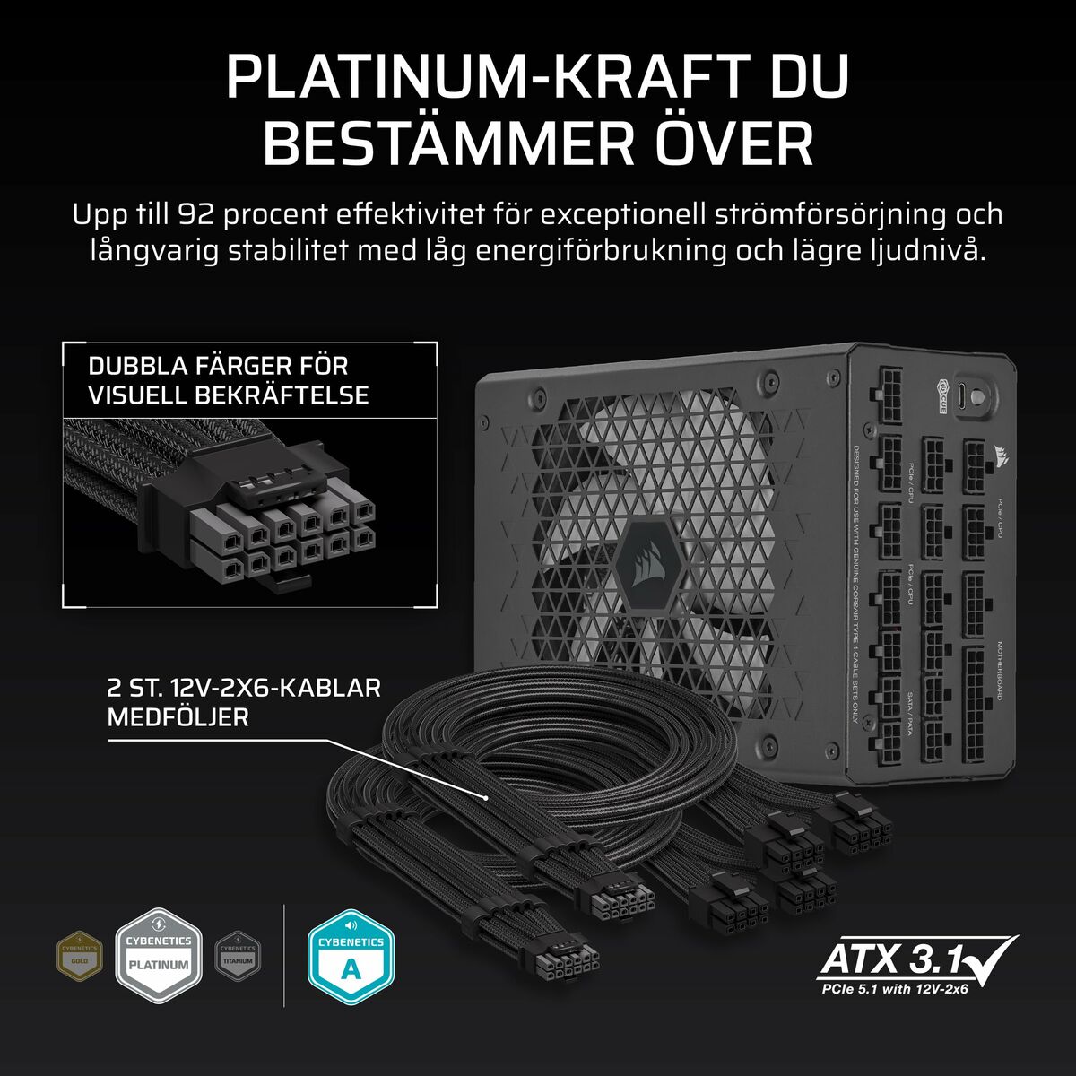 Fuente de Alimentación Corsair CP-9020307-EU 1200 W 80 PLUS Platinum