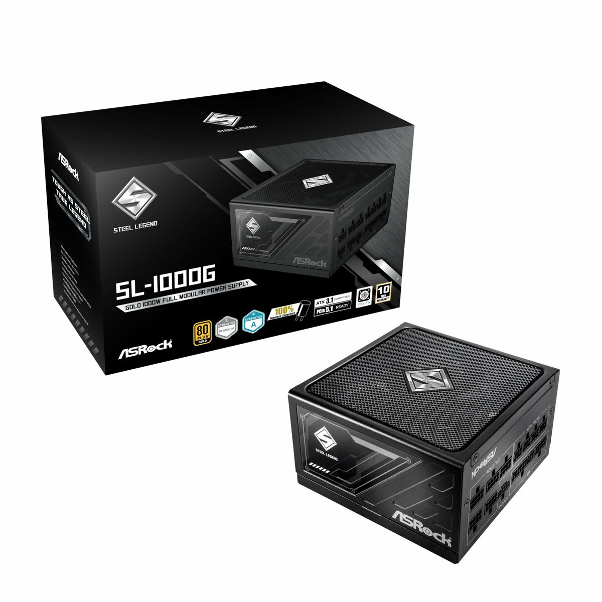 Fuente de Alimentación ASRock 90-UXS100-GFEAAA 1000 W 80 Plus Gold