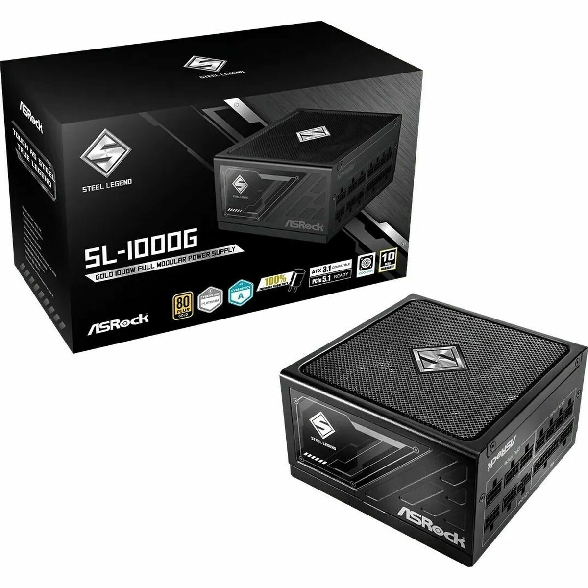 Fuente de Alimentación ASRock 90-UXS100-GFEAAA 1000 W 80 Plus Gold