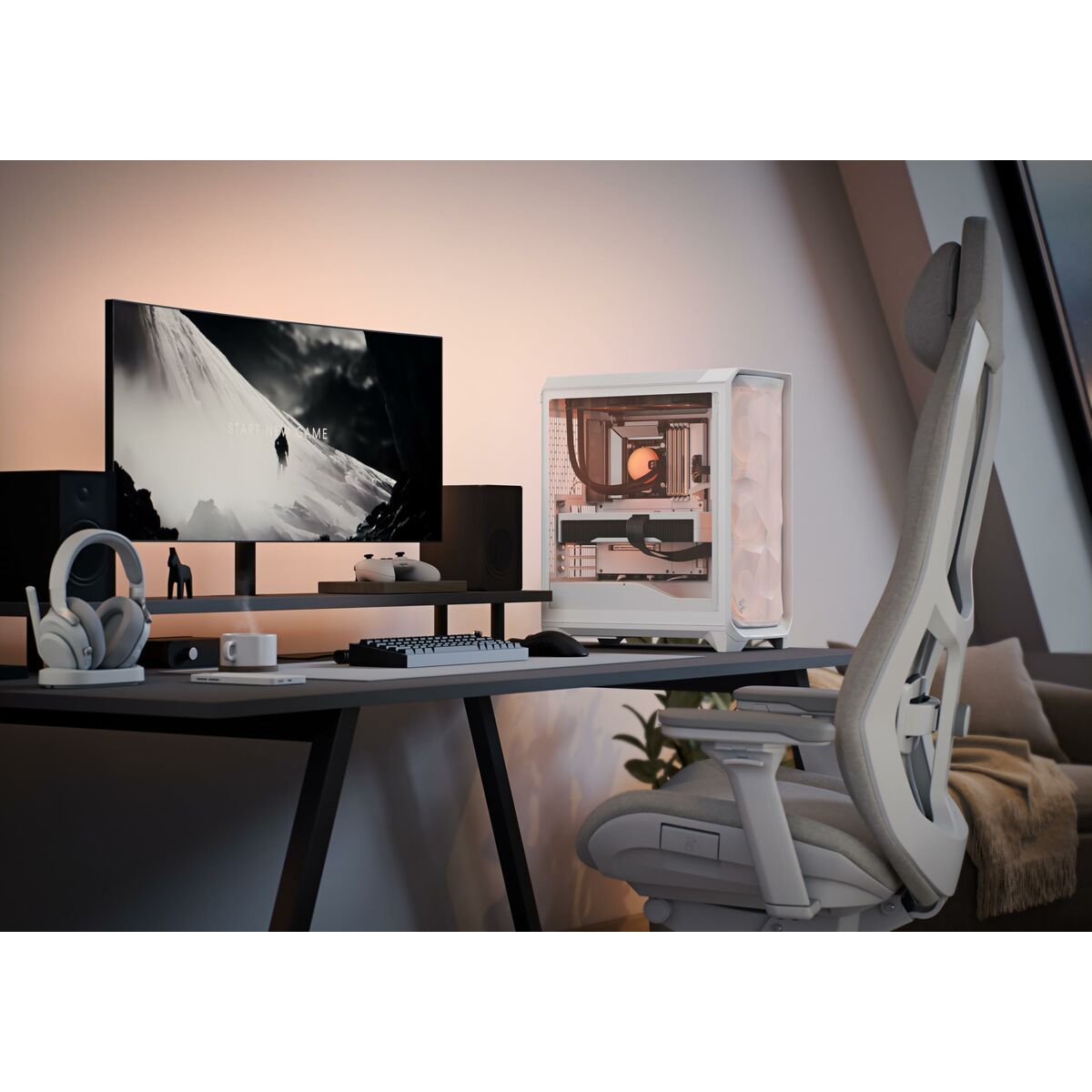 Caja Semitorre ATX Fractal Design FD-C-MES3A-07 Blanco