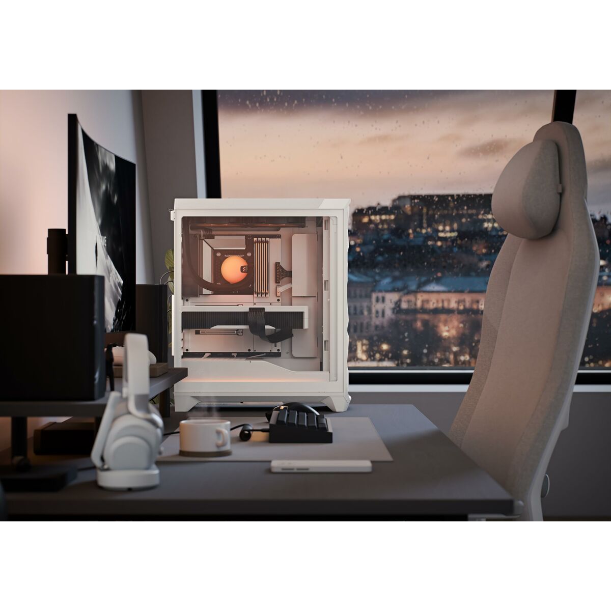 Caja Semitorre ATX Fractal Design FD-C-MES3A-07 Blanco