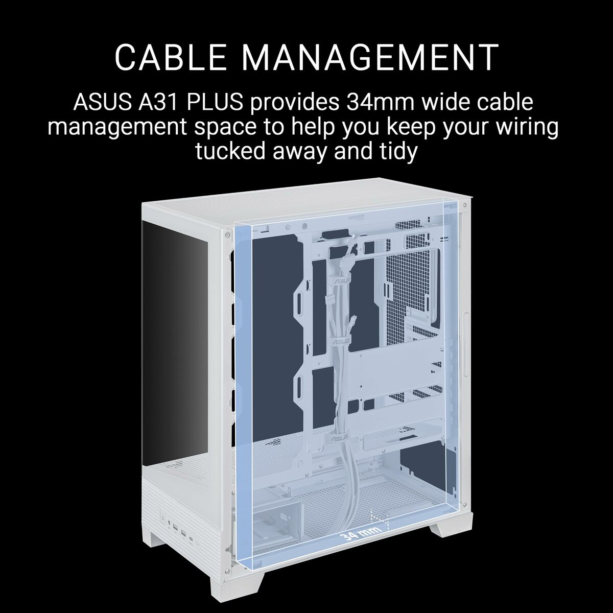 Caja Semitorre ATX Asus 90DC00R3-B19000 Blanco