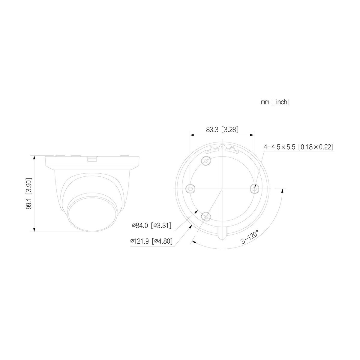Cámara IP Dahua IPC-HDW2441TM-S-0280B