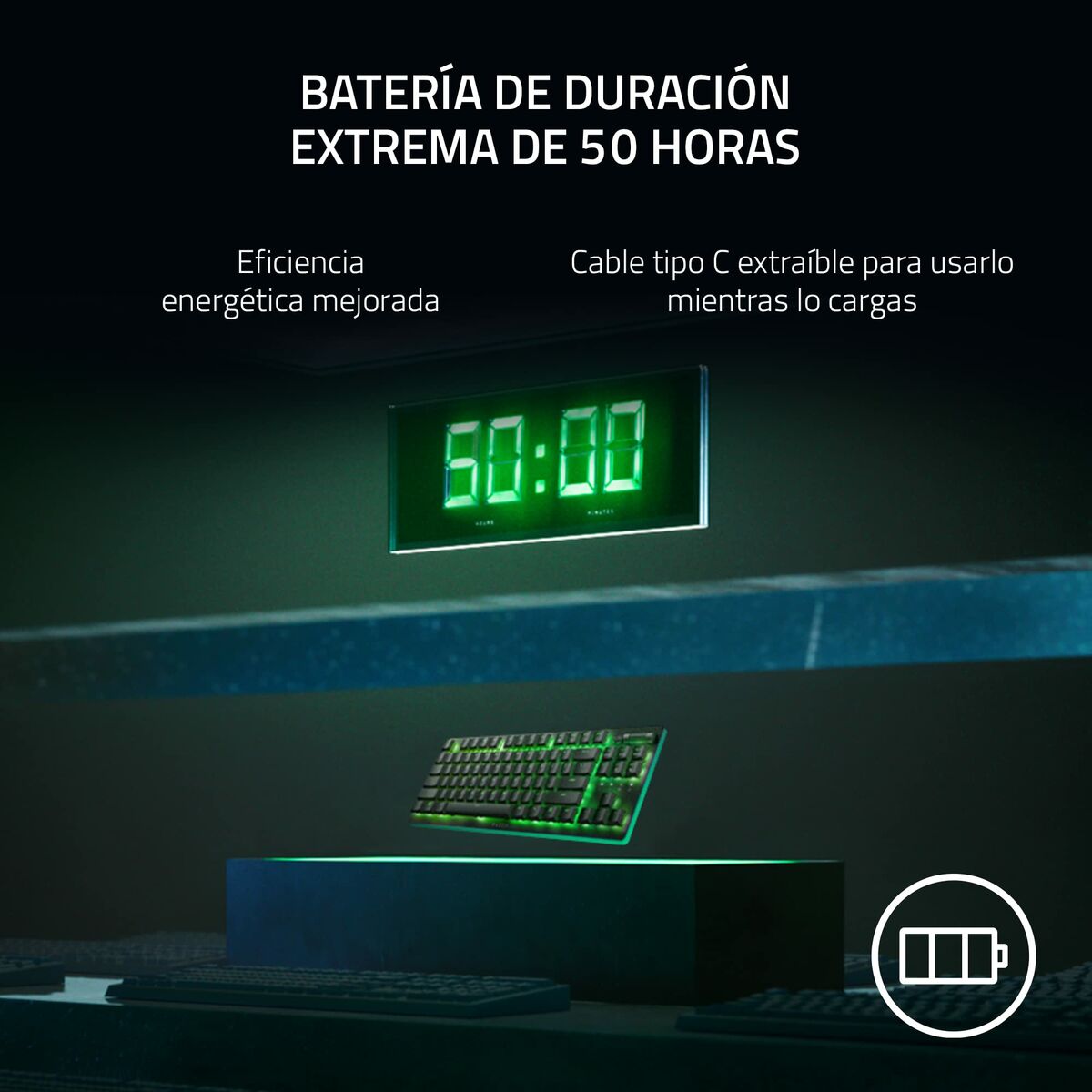 Teclado Inalámbrico Razer RZ03-04371100-R311 Negro Qwerty Español