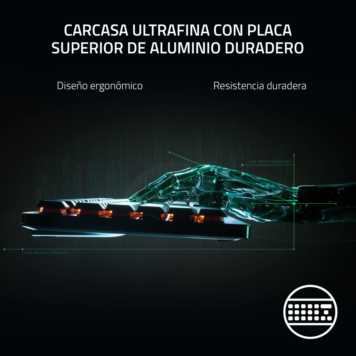 Teclado Inalámbrico Razer RZ03-04371100-R311 Negro Qwerty Español