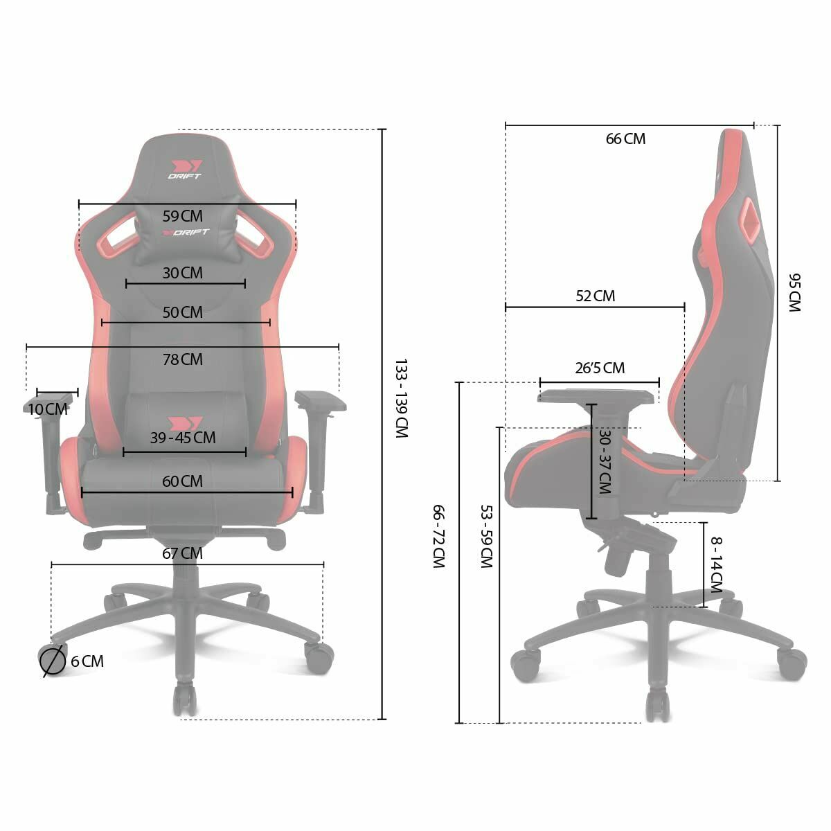 Silla Gaming DRIFT DR600BL Negro