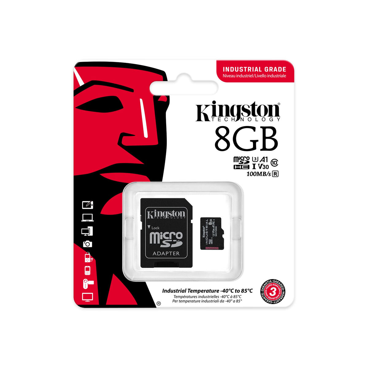 Tarjeta de Memoria Micro SD con Adaptador Kingston Industrial