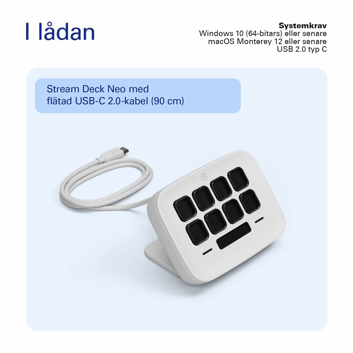 Teclado Elgato 10GBJ9901 Blanco