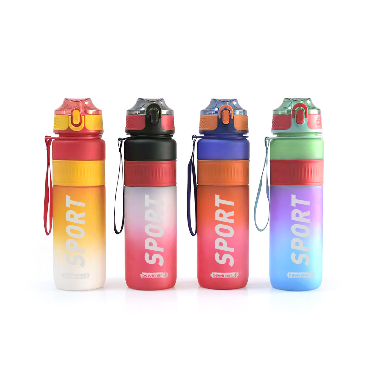 Botella de Agua Bewinner Multicolor 1 L 7,8 x 28 cm (12 Unidades)