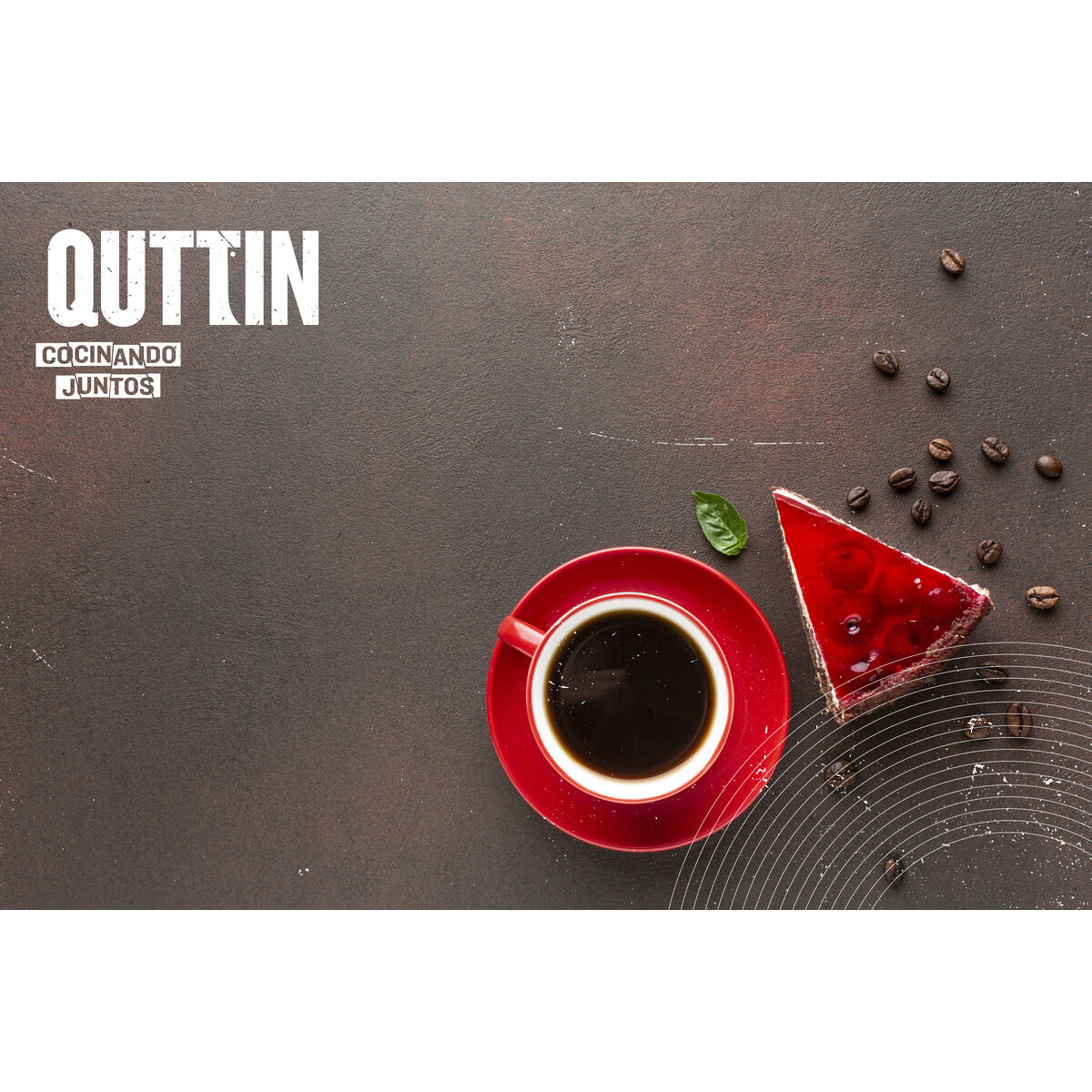 Cafetera Italiana Quttin Rojo Aluminio 0,45 L (6 Unidades)