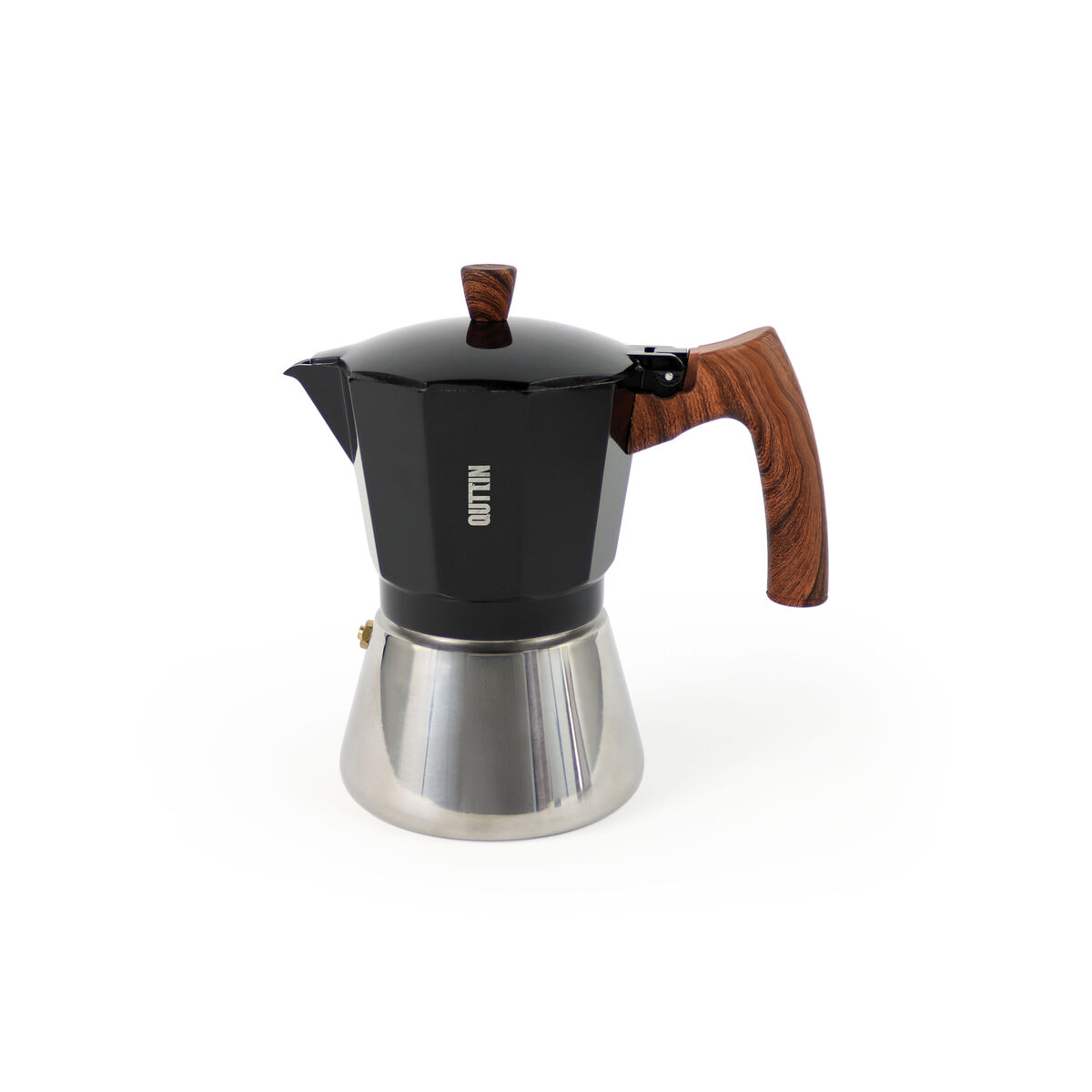 Cafetera Italiana Quttin Negro 0,45 L (6 Unidades)