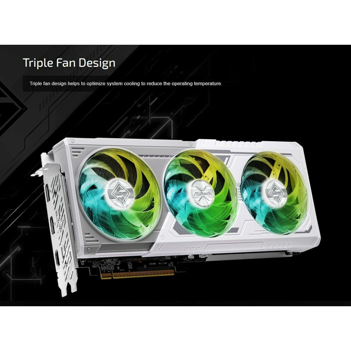 Tarjeta Gráfica ASRock RX9060XT SL 16GO GDDR6 RADEON RX 9060 XT 16 GB