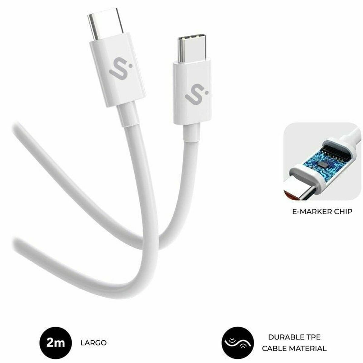Cable HDMI Subblim SUBCAB-C10011 Blanco 2 m