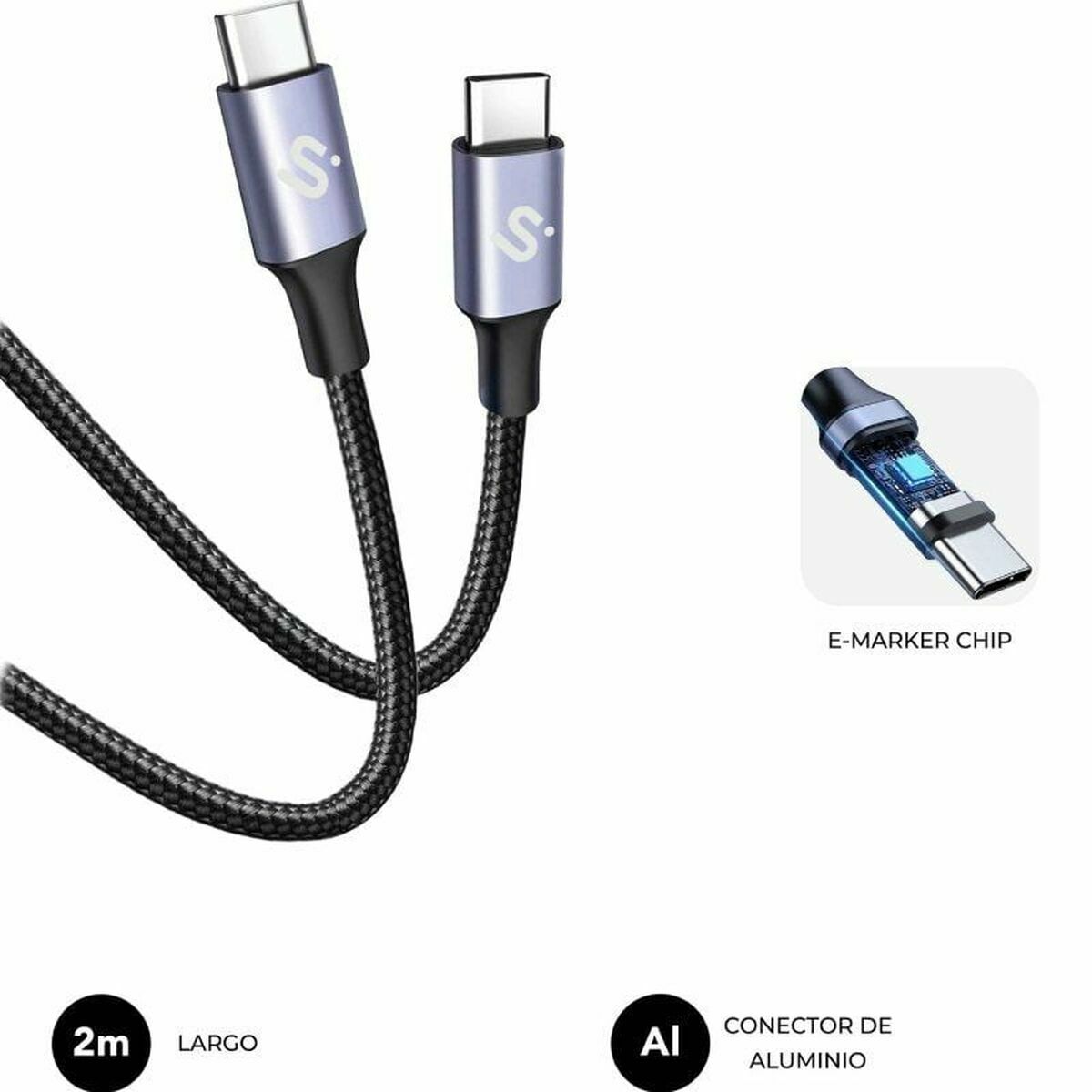 Cable HDMI Subblim SUBCAB-C10002 Negro 2 m
