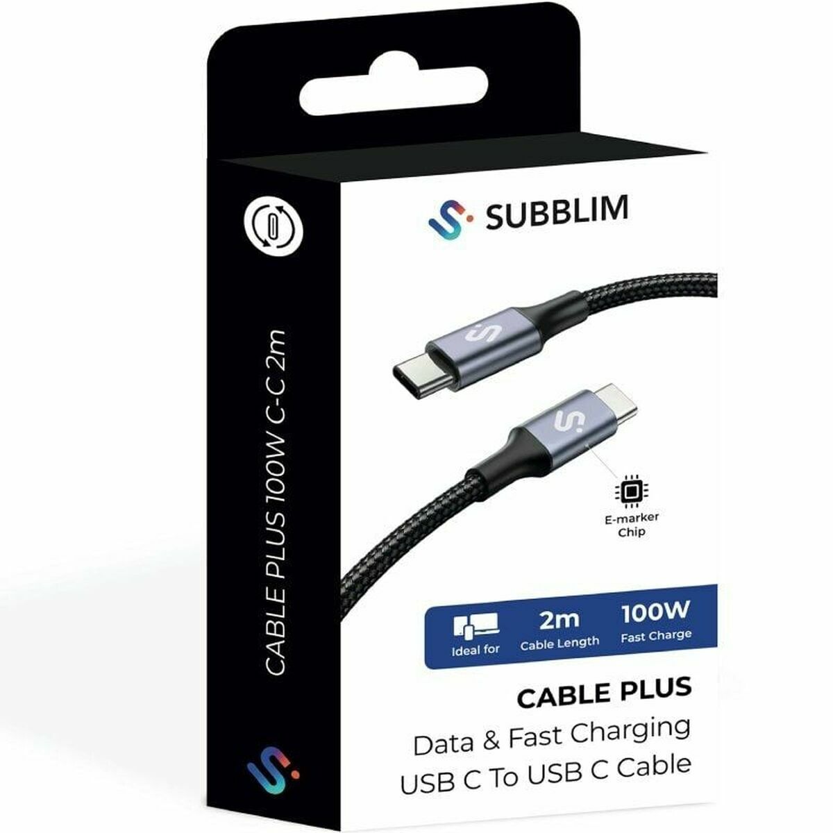 Cable HDMI Subblim SUBCAB-C10002 Negro 2 m