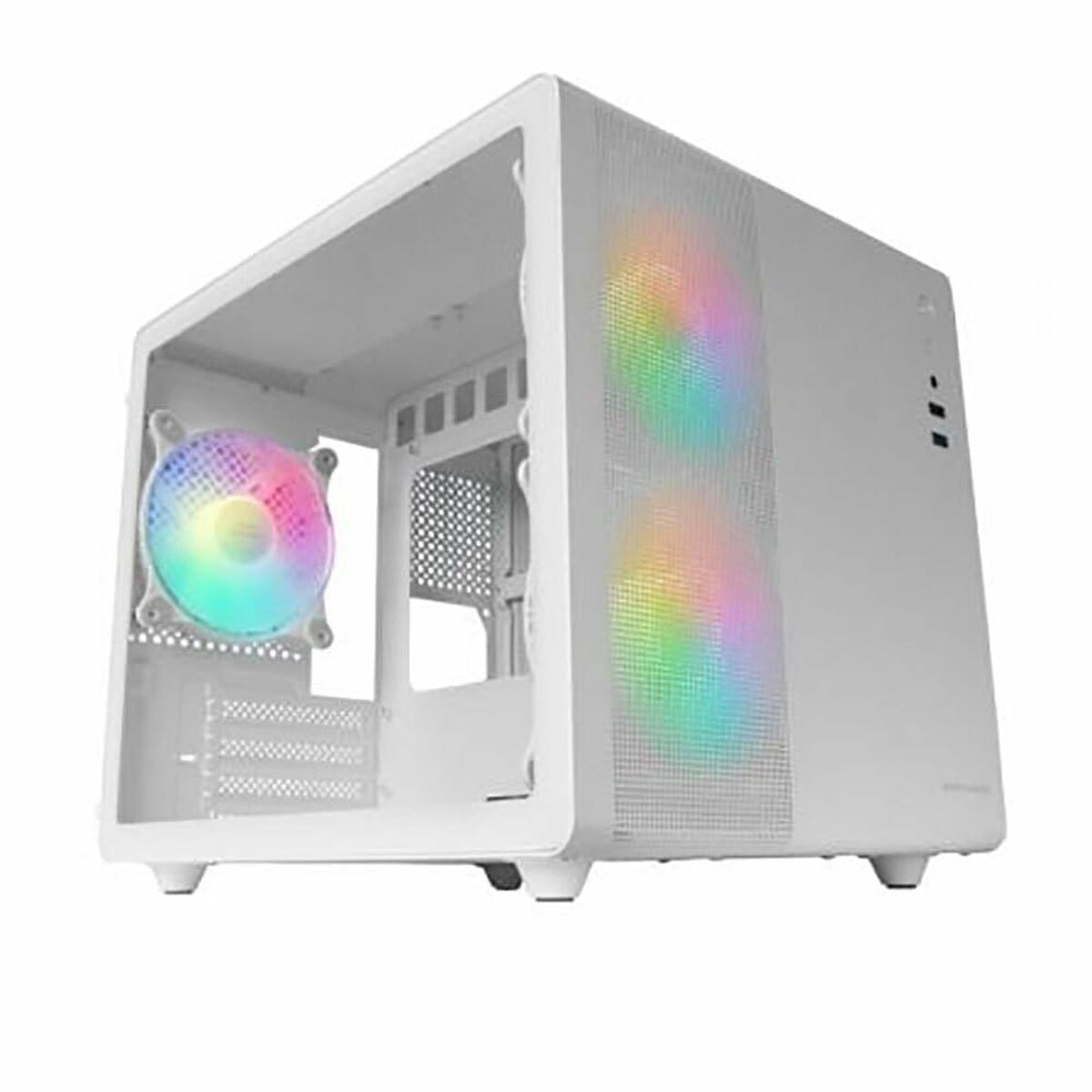 Caja Semitorre ATX Mars Gaming MC400W Blanco Negro