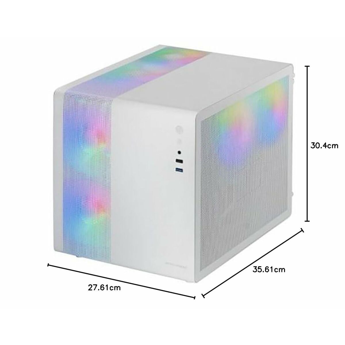 Caja Semitorre ATX Mars Gaming MC400W Blanco Negro