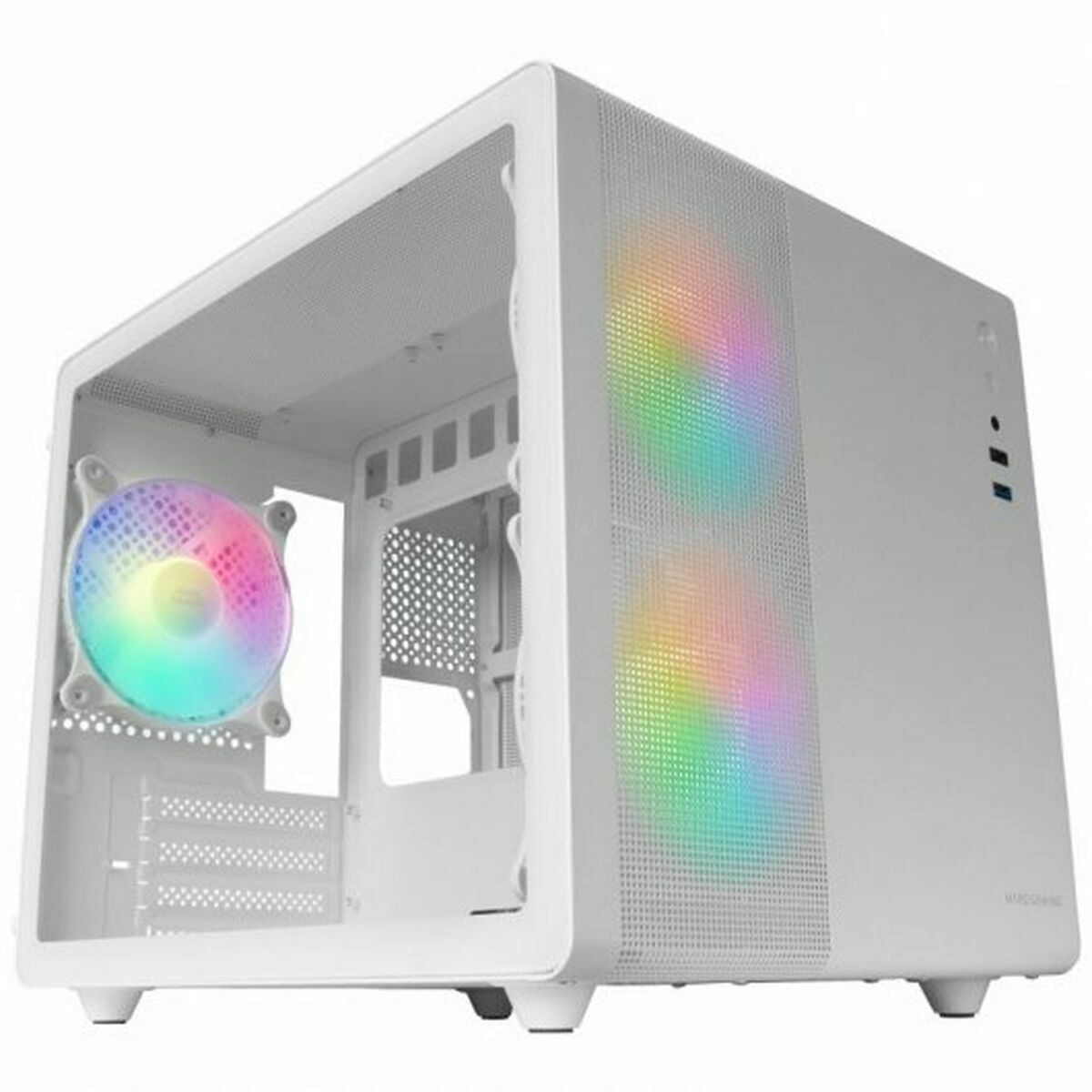 Caja Semitorre ATX Mars Gaming MC400W Blanco Negro
