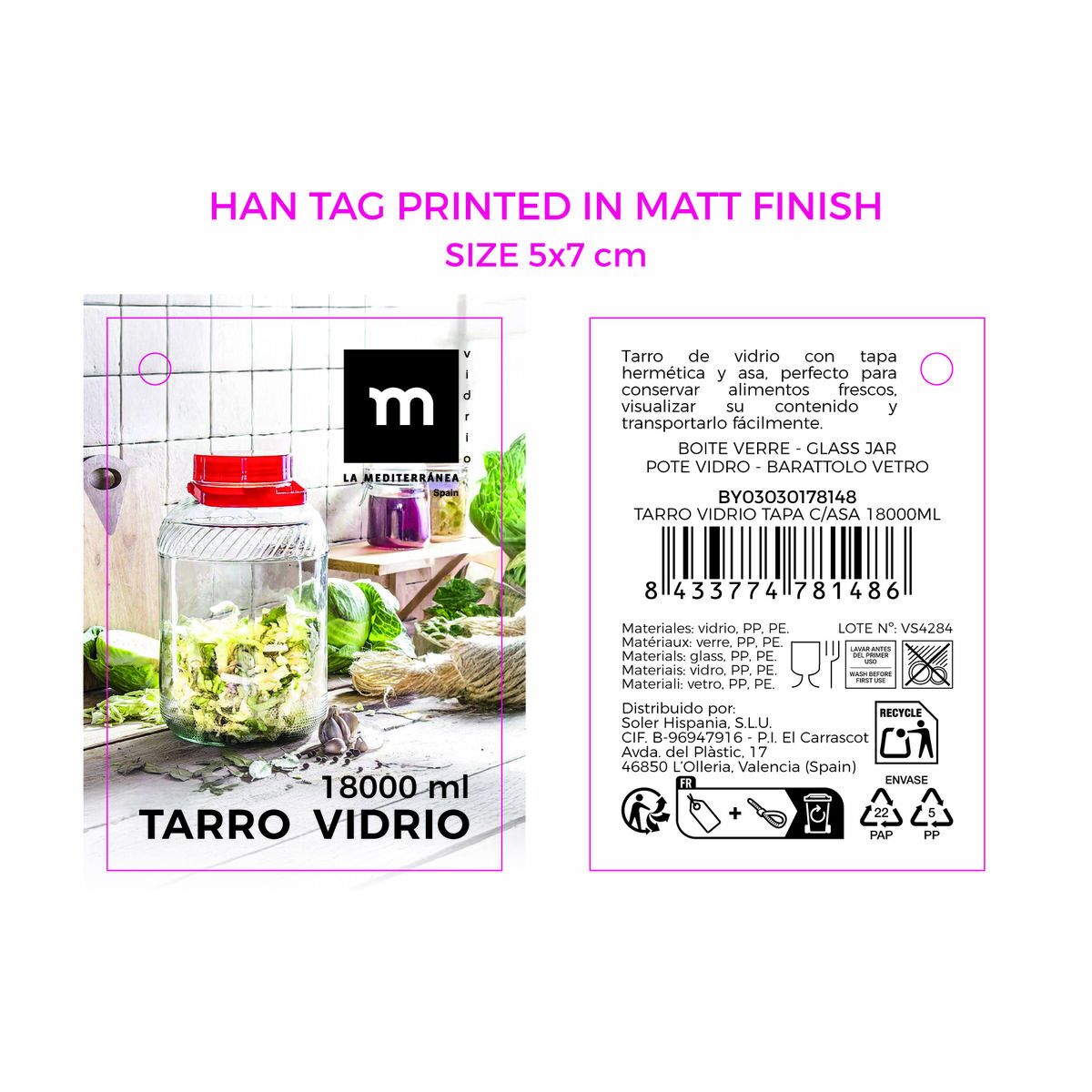 Bote La Mediterránea 18 L (2 Unidades)