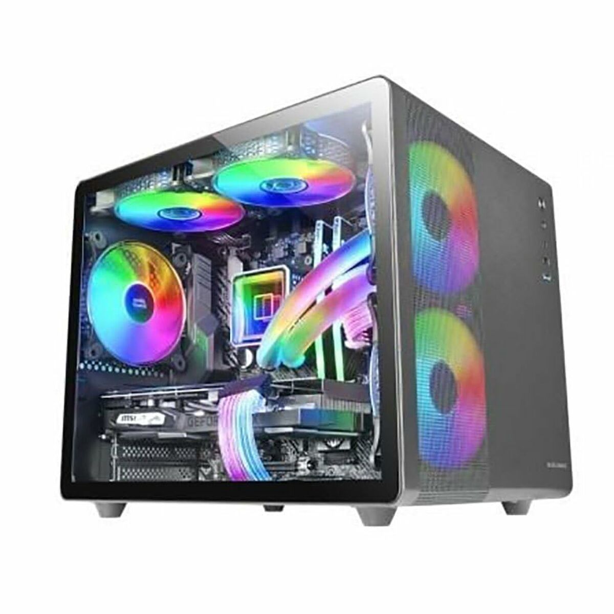 Caja Semitorre ATX Mars Gaming MC400 Blanco Negro