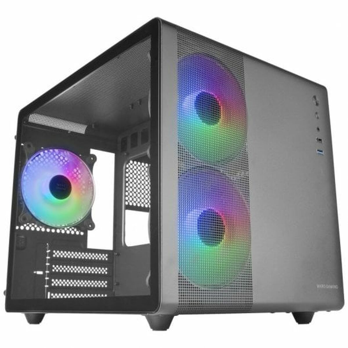 Caja Semitorre ATX Mars Gaming MC400 Blanco Negro