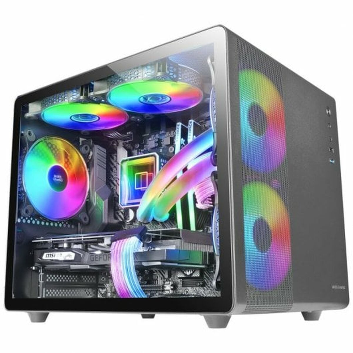 Caja Semitorre ATX Mars Gaming MC400 Blanco Negro