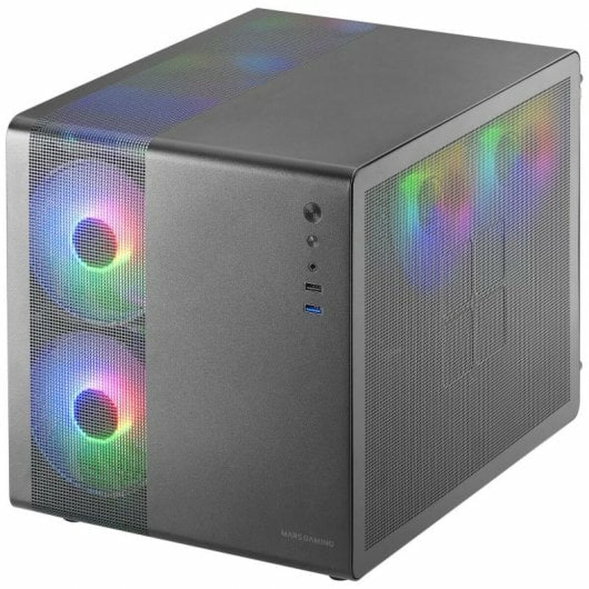 Caja Semitorre ATX Mars Gaming MC400 Blanco Negro