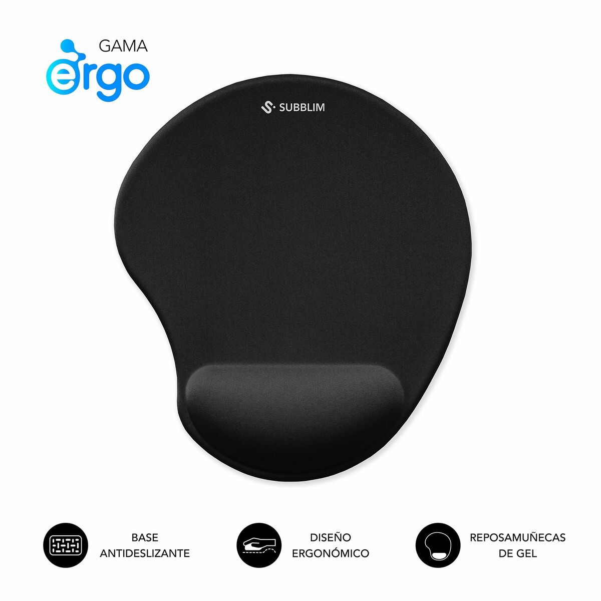 Alfombrilla de Ratón Subblim SUBMP-04E050 Negro