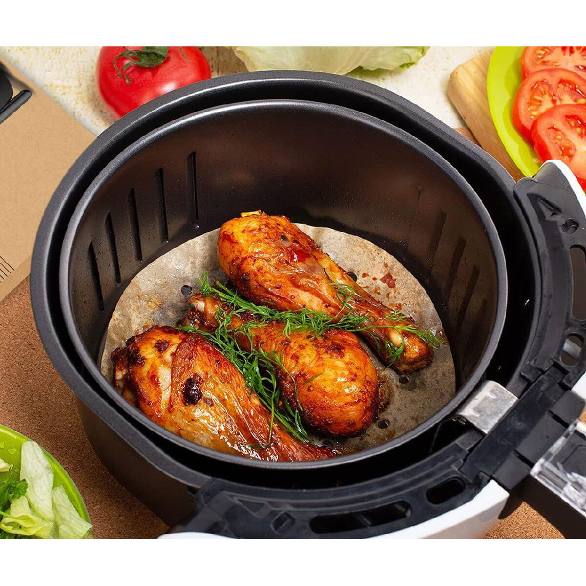 Papel para freidora de aire Inde 20 cm (24 Unidades)