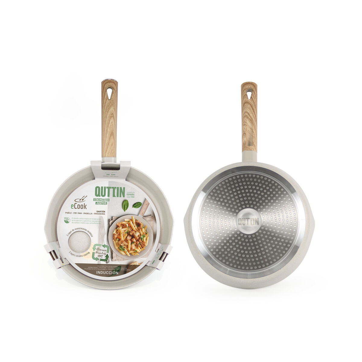 Sartén Quttin ECOOK Blanco (6 Unidades)
