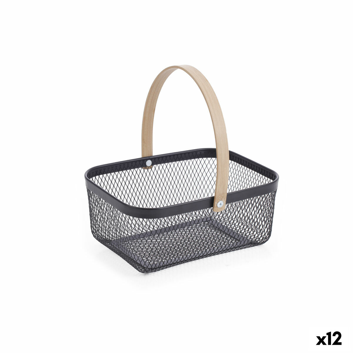 Cesta Confortime Metal Bambú (12 Unidades)