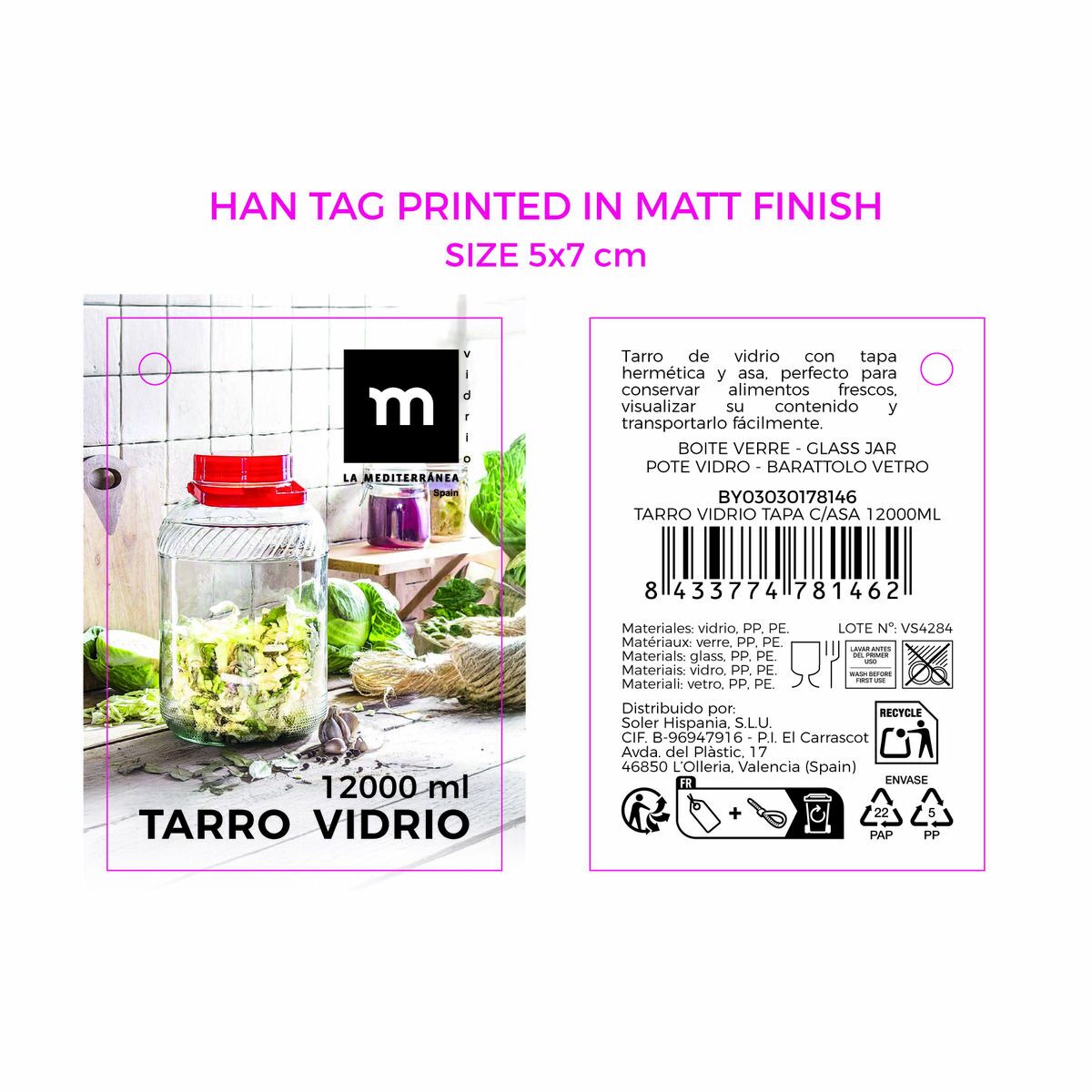 Bote La Mediterránea 12 L (2 Unidades)