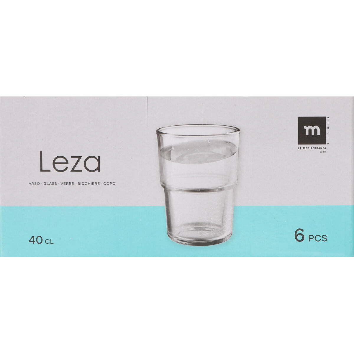 Set de Vasos La Mediterránea Leza 400 ml 6 Piezas (8 Unidades)