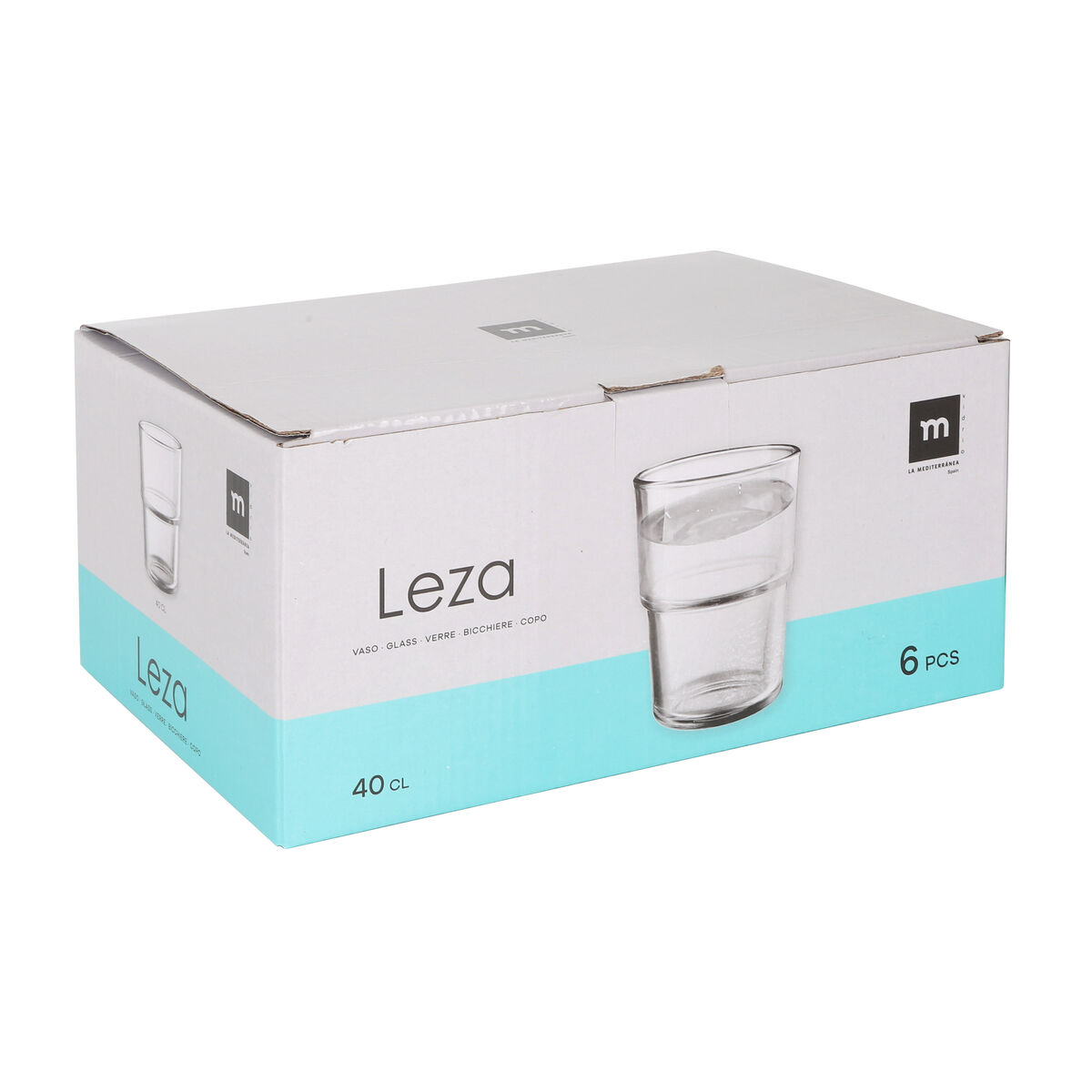 Set de Vasos La Mediterránea Leza 400 ml 6 Piezas (8 Unidades)