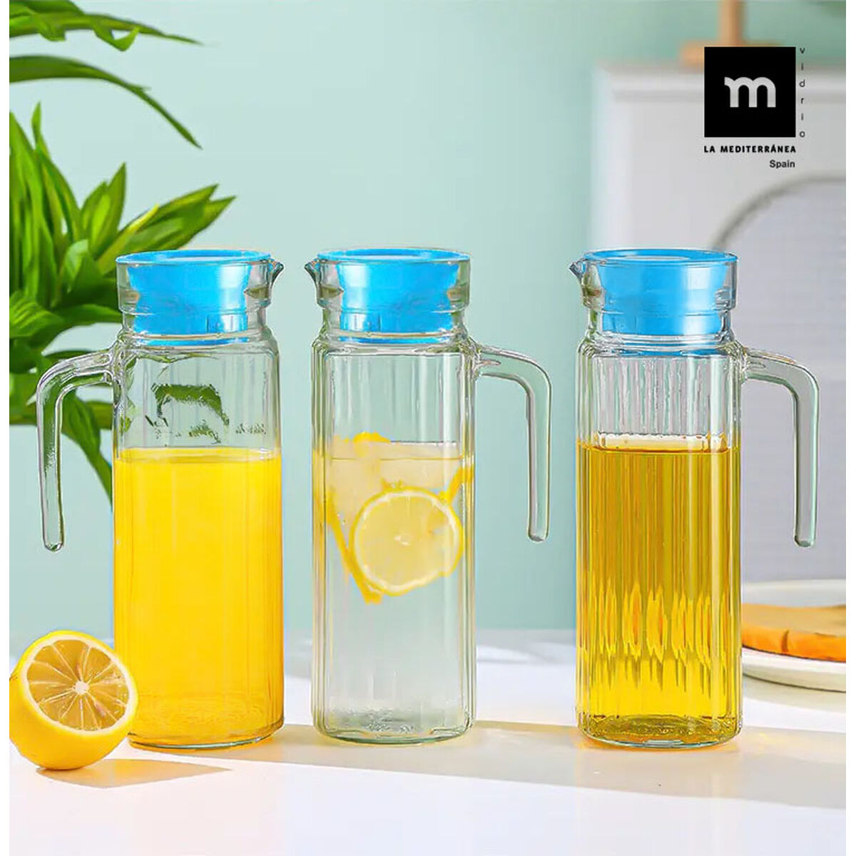 Jarra La Mediterránea Vidrio 1 L (12 Unidades)