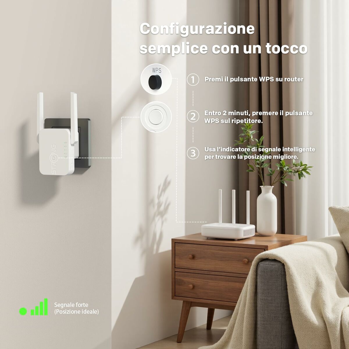 Punto de Acceso STRONG REPEATER300S Blanco