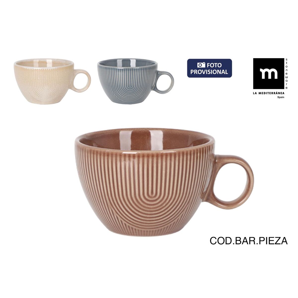 Taza La Mediterránea Totec 380 ml (18 Unidades)