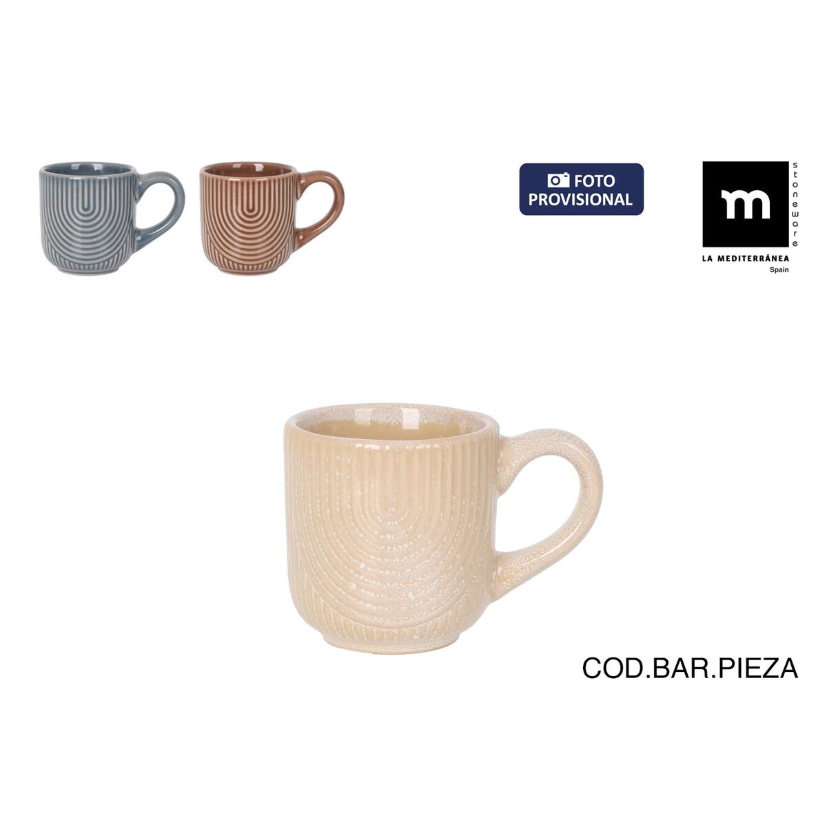 Taza de café y té La Mediterránea TOTEC 100 ml (24 Unidades)