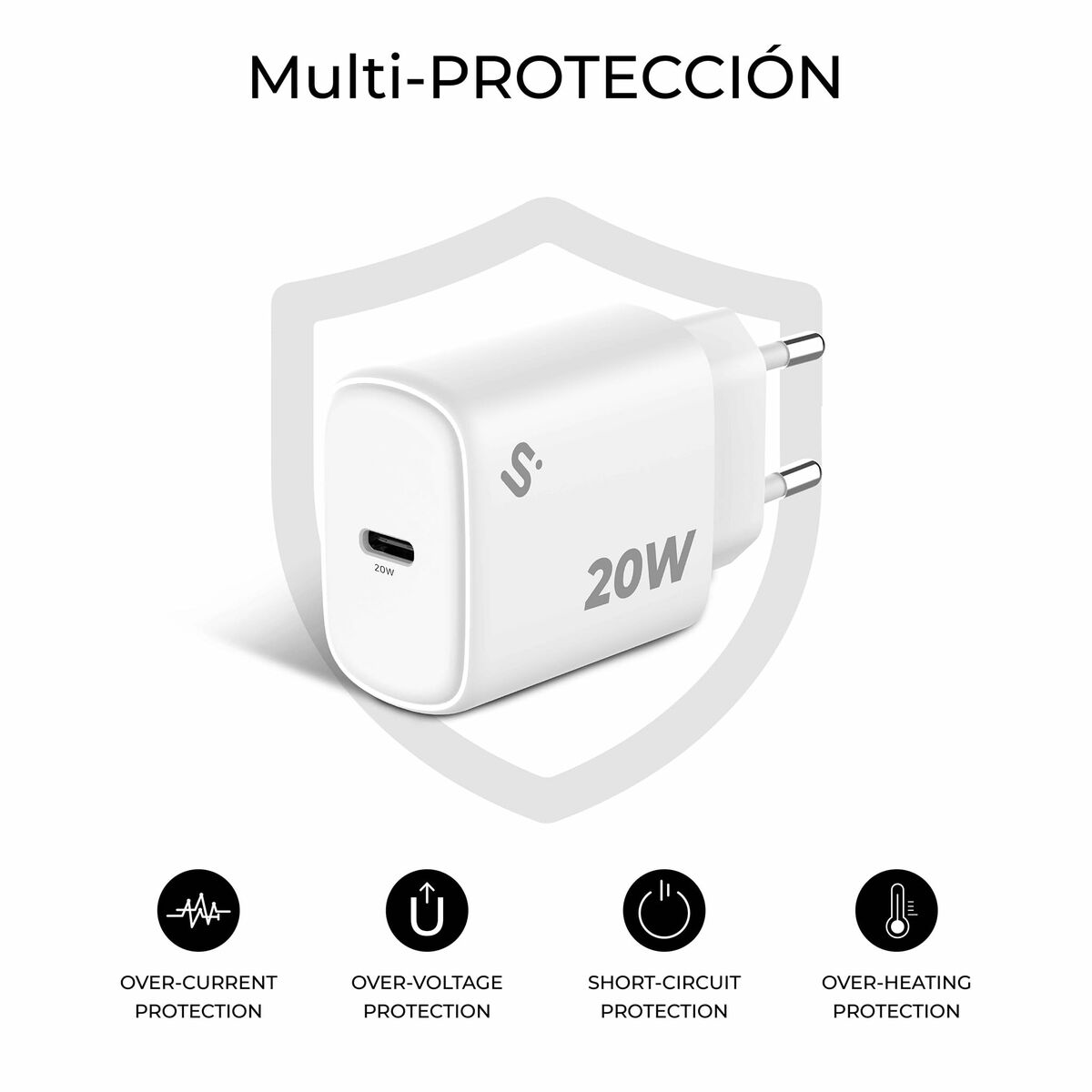 Cargador de Pared Subblim SUBCHG-6G2001 Blanco 20 W