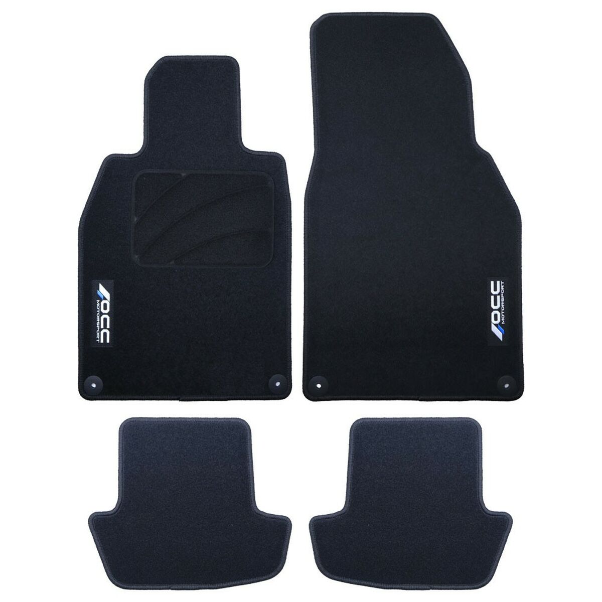 Set de Alfombrillas para Coche OCC Motorsport OCCPS0014LOG Negro Porsche 911 992 Terciopelo 5 Piezas