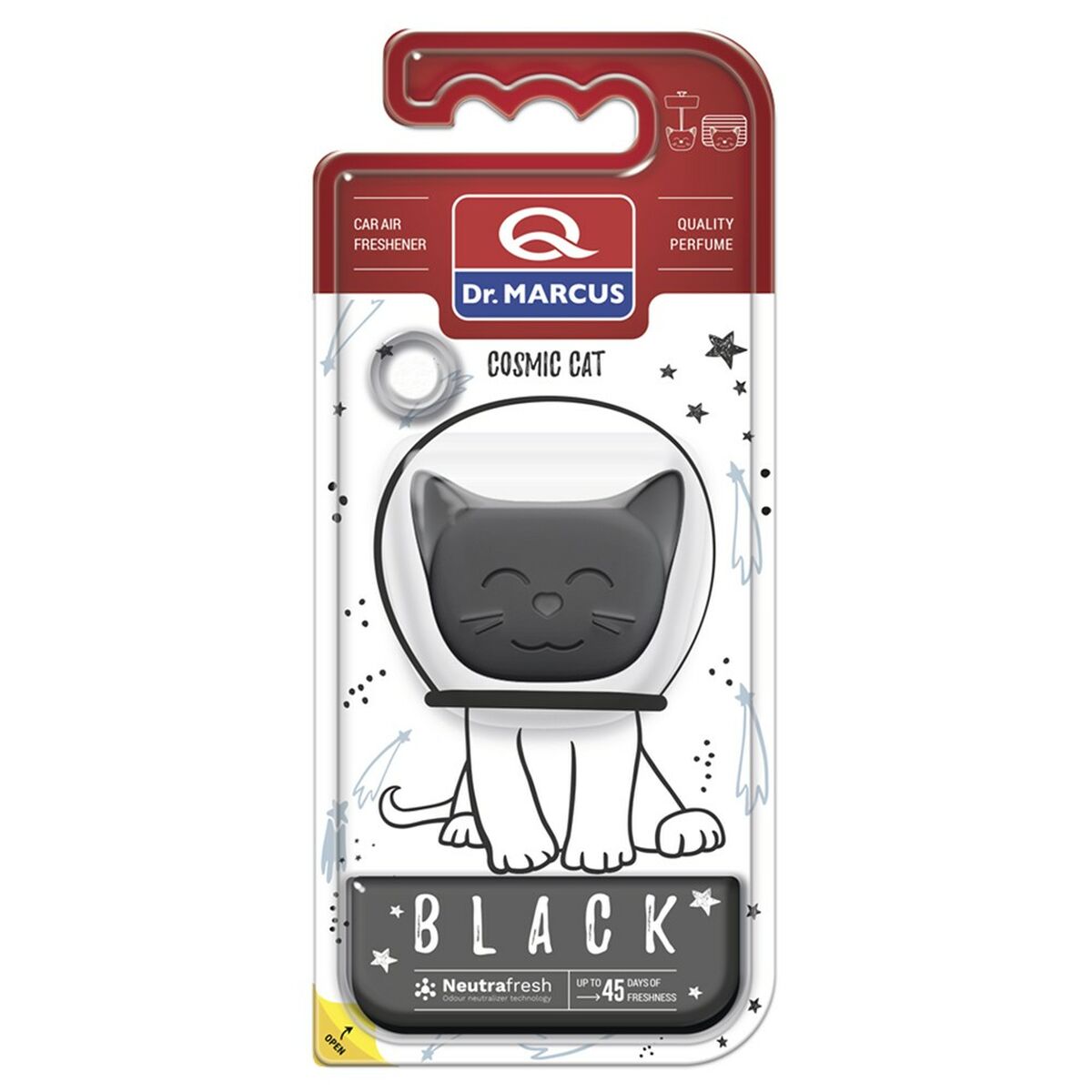 Ambientador para Coche Dr Marcus COSMIC CAT BLACK black Plástico