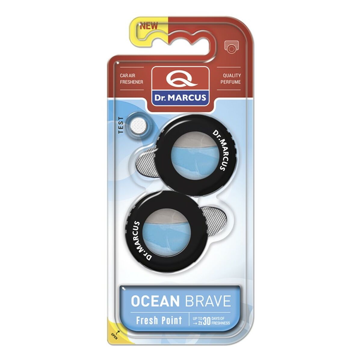 Ambientador para Coche Dr Marcus FRESH POINT OCEAN BRAVE Océano 2,5 ml Plástico (2 Unidades)