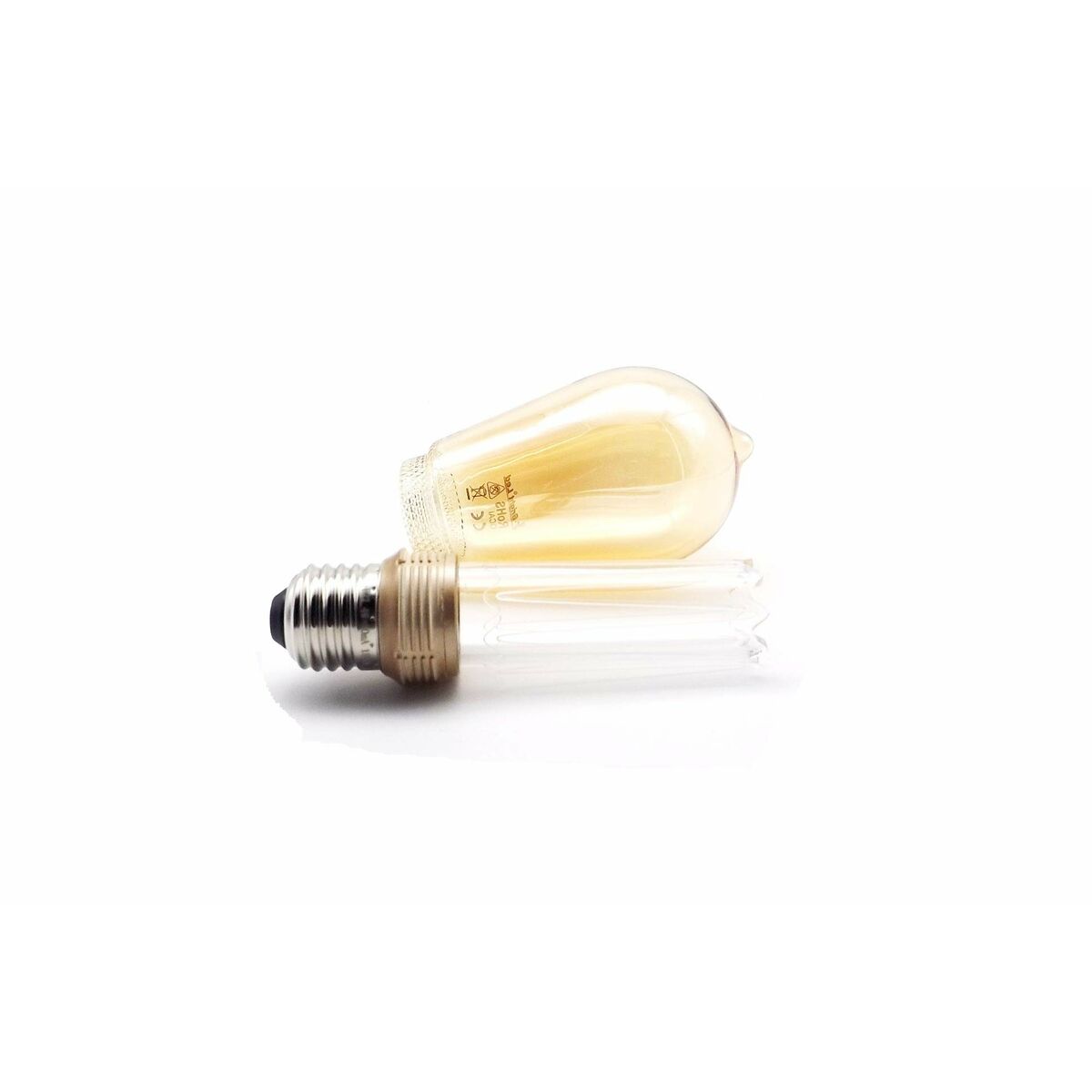 Bombilla LED Fbright st64 edison Ambar 4 W E27 200 Lm Ø 6,4 x 14,2 cm Decorativa (1800 K)
