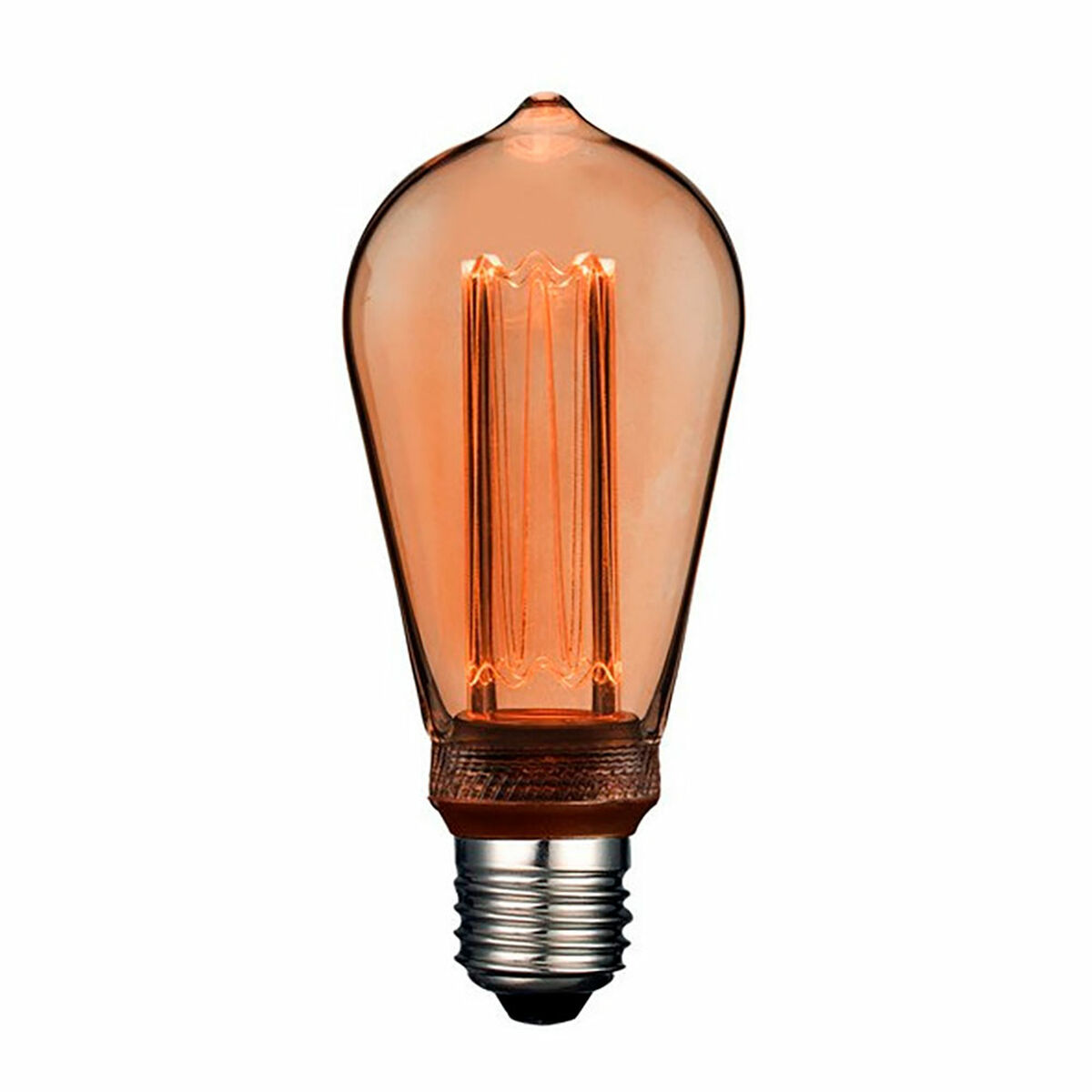 Bombilla LED Fbright st64 edison Ambar 4 W E27 200 Lm Ø 6,4 x 14,2 cm Decorativa (1800 K)